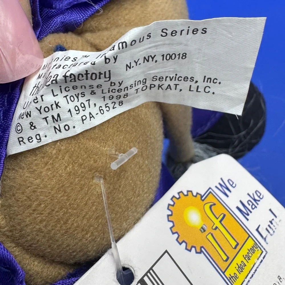 Infamous Meanies NWT Vintage 1998 Donkeyng the Promoter Plush Purple Suit Retro